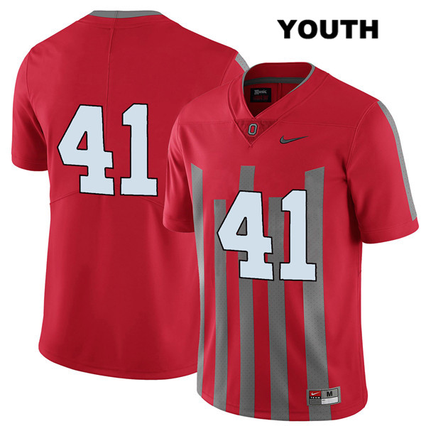 Ohio State Buckeyes Youth Hayden Jester #41 Red Authentic Nike Elite No Name College NCAA Stitched Football Jersey IH19N12UV